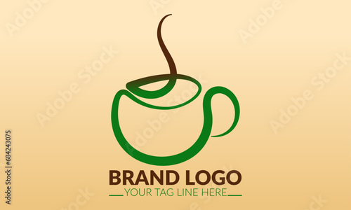 Coffee logo. Tea cup logo or icon design. Tea logo.