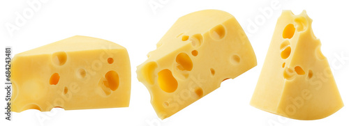 Obraz  z motywem cheese, isolated on white background, clipping path, full depth of field
