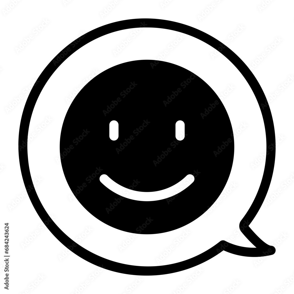 Fototapeta premium chat glyph icon