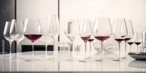 A set of wine tasting glasses