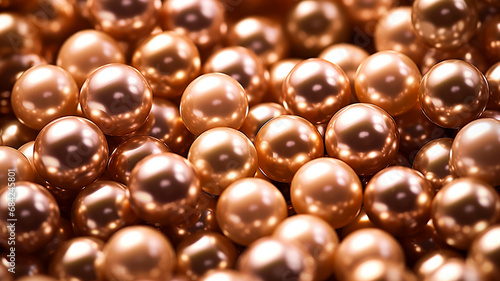 Background of pearls close up - selective focus, shallow depth of field.