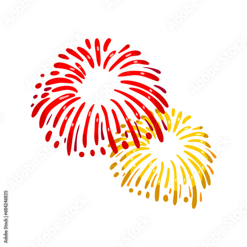new firework cartoon. festive fire  year festival  abstract party new firework sign. isolated symbol vector illustration