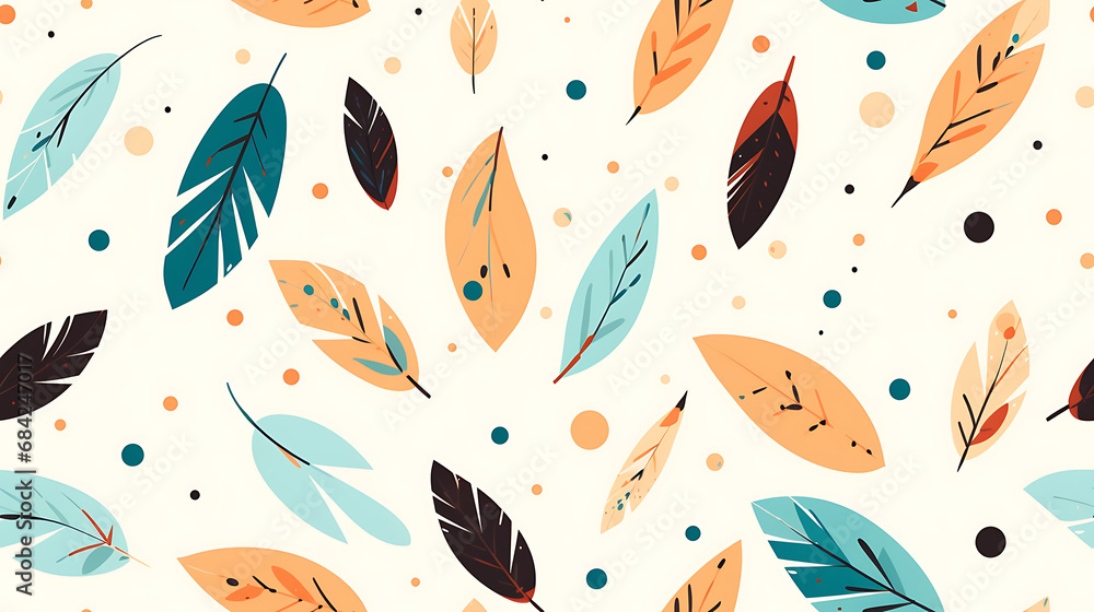 seamless pattern with autumn leaves - Seamless tile. Endless and repeat print. seamless pattern with autumn leaves - Seamless tile. Endless and repeat print.