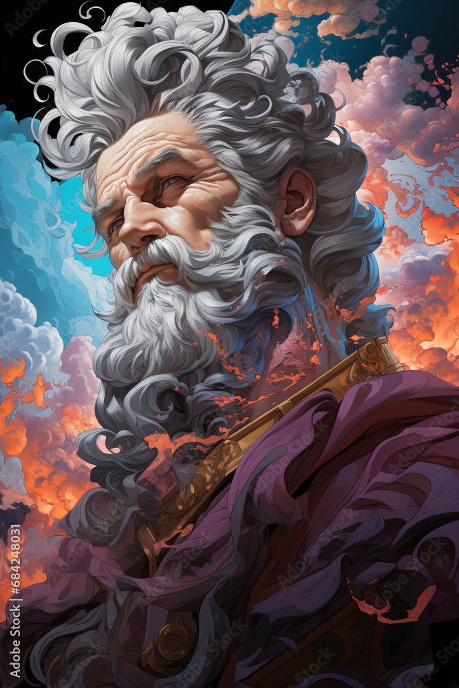Zeus the Thunderer. God of the sky, thunder, lightning, in charge of ...