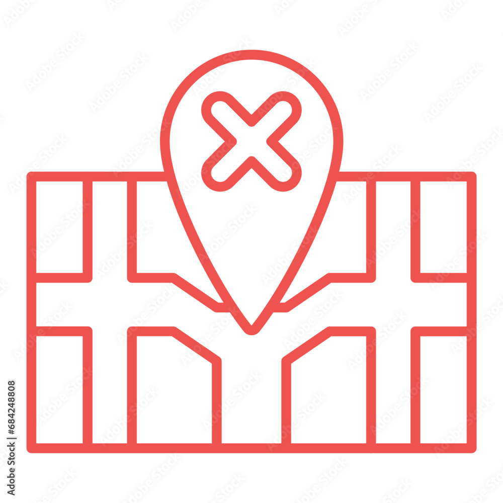 Obraz premium Wrong Location Icon