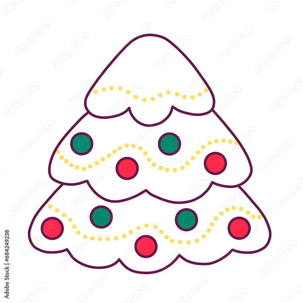 Set of Christmas hand drawn decorations. Wreath, Holly, gifts, branches spruce, red berries, christmas stocking. Greeting card, party invitation, stickers. Set of Christmas hand drawn decorations. Wreath, Holly, gifts, branches spruce, red berries, christmas stocking. Greeting card, party invitation, stickers.