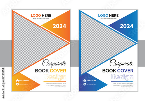 vector colorful Book cover Design. vector gradient Book cover background. Abstract Book cover Design . 