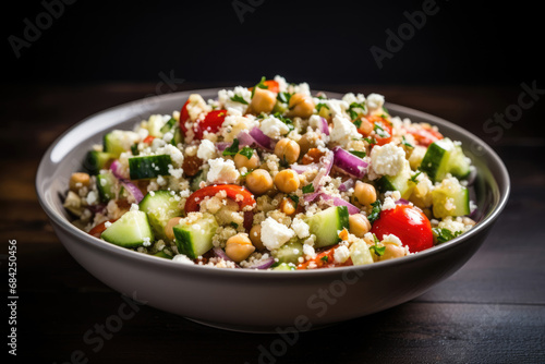 Healthy quinoa and chickpea salad