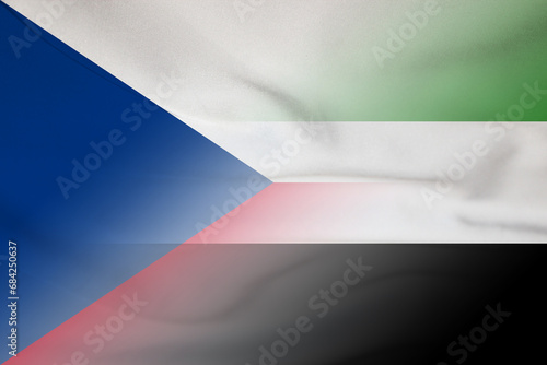 Czech Republic and UAE official flag transborder negotiation ARE CZE photo