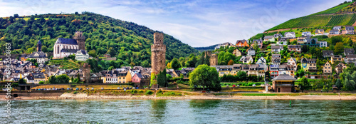 Germany travel - cruise over Rhine valley - pictorial town Oberwesel