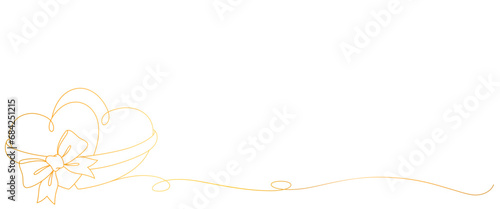 Wallpaper Mural love golden line art style. line art heart. valentine, wedding, anniversary vector elements Torontodigital.ca