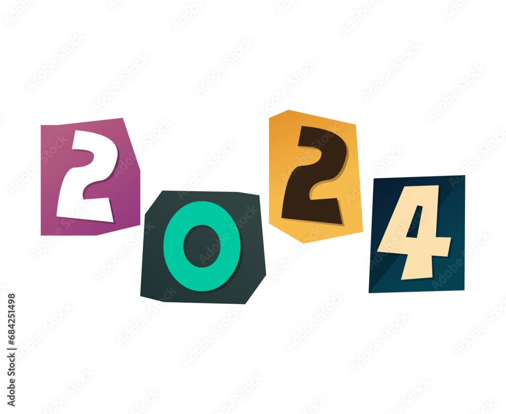 2024 Happy New Year Abstract Graphic Design Vector Logo Symbol Illustration 2024 Happy New Year Abstract Graphic Design Vector Logo Symbol Illustration