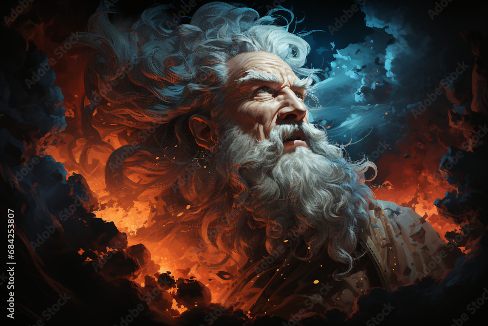 Zeus the Thunderer. God of the sky, thunder, lightning, in charge of ...