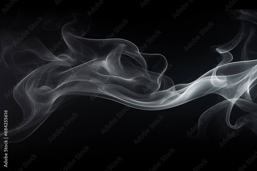 Fototapeta premium A lone white haze appears against a dark background.