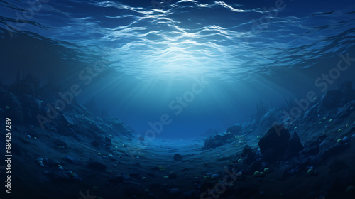 Glimpse the abyssal depths in a 3D-rendered illustration. photo
