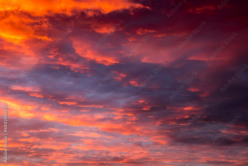 Beautiful clouds at sunset, abstract nature background.
