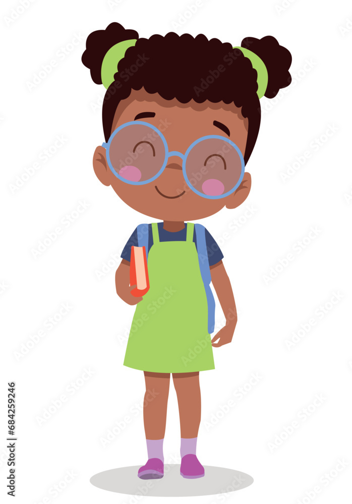 vector illustration of students in different postures vector illustration of students in different postures