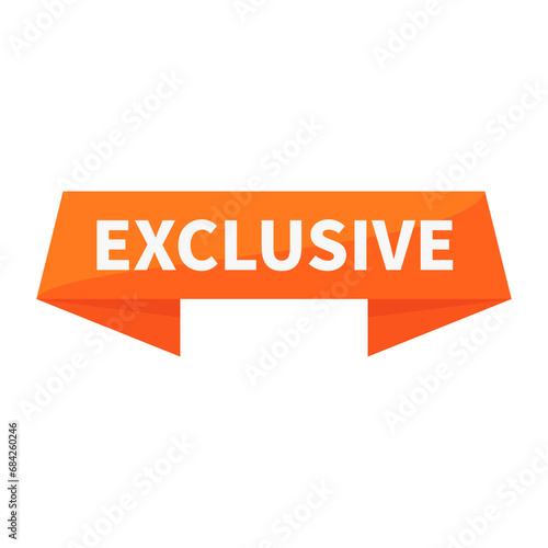 Exclusive In Orange Ribbon Rectangle Shape For Sale Promotion Business Marketing
