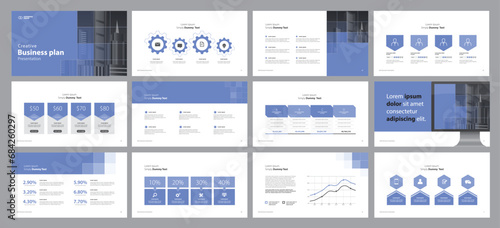 business presentation template design backgrounds and page layout design for brochure, book, magazine, annual report and company profile, with info graphic elements graph design concept