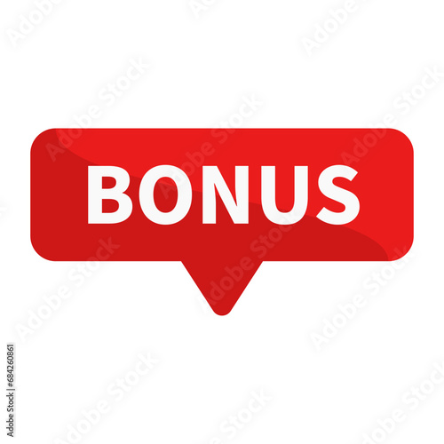 Bonus In Red Rectangle Shape For Sale Promotion Business Marketing
