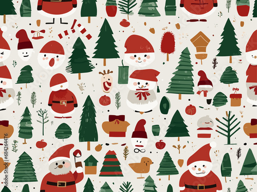 pattern with christmas trees