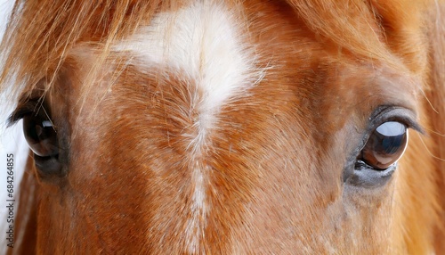 Macro shot of innocent eyes of horse