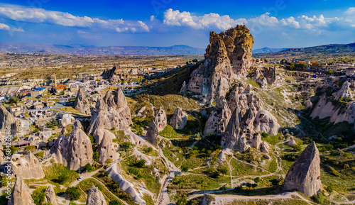 Uchisar Castle in Nevsehir Province in Cappadocia, Turkey