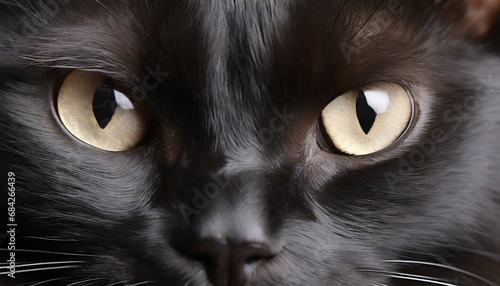 Macro shot of innocent eyes of Bombay cat