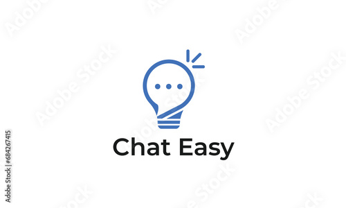 Creative message app logo with jpg, png and editable vector file