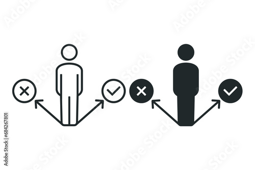 Person decision making. Illustration vector
