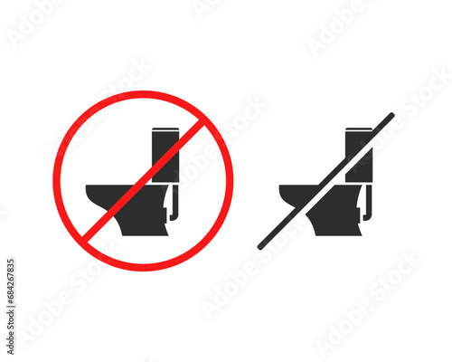 Toilets prohibited sign. Illustration vector