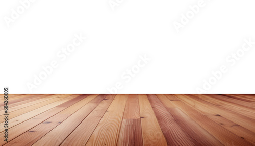 wooden floor and wall isolated on transparent background cutout