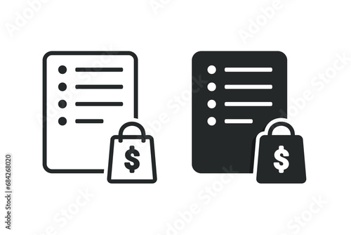 Shopping list symbol. Illustration vector