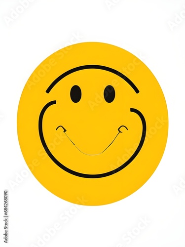 happy smiley face emoji on white background