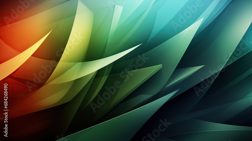 A shot of abstract background green  yellow and red Generative AI