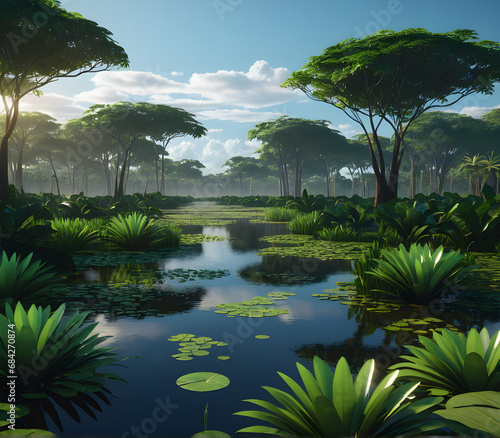 Pantanal Wonderland: Exploring the Breathtaking Diversity of the World's Largest Tropical Wetland. generative AI