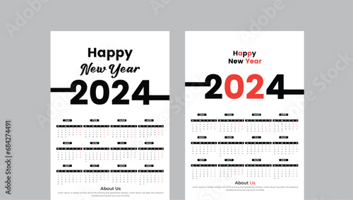 2024 calendar, corporate calendar design,