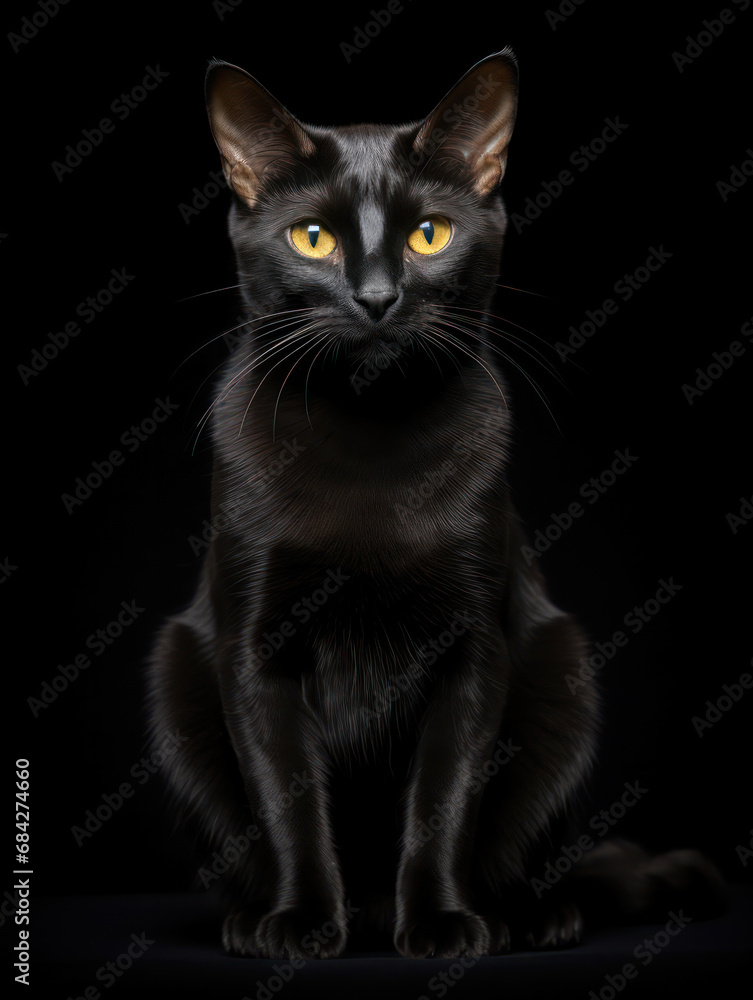 Bombay Cat, Studio Shot Isolated on Clear Background, Generative AI Bombay Cat, Studio Shot Isolated on Clear Background, Generative AI