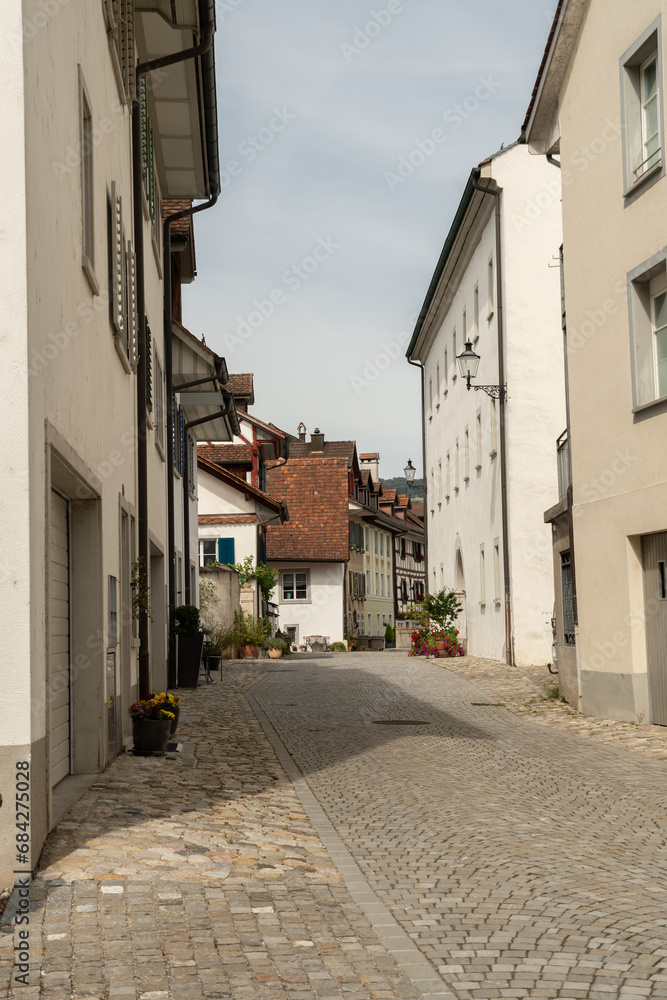 Historic old town in Bremgarten in Switzerland