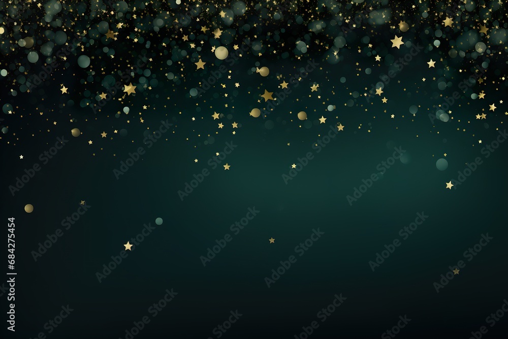 custom made wallpaper toronto digitalBeautiful dark green Christmas background with shining, golden glitter and empty space. Particles, confetti. Copy space for your text. Merry Xmas, Happy New Year. Festive vertical backdrop.