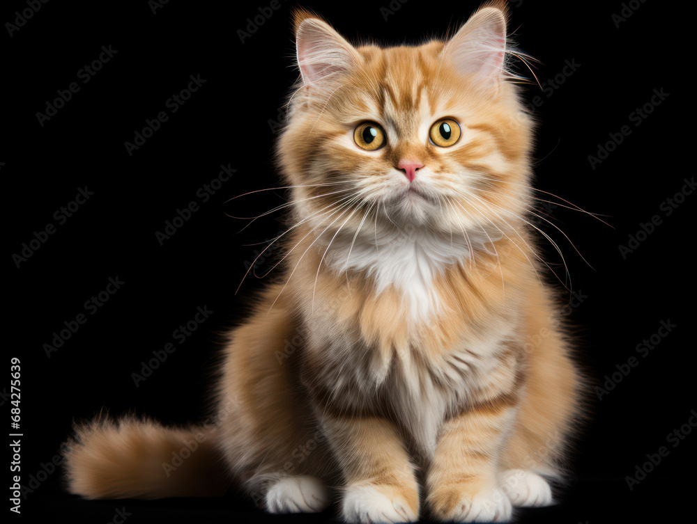 Ragmuffin Cat, Studio Shot Isolated on Clear Background, Generative AI Ragmuffin Cat, Studio Shot Isolated on Clear Background, Generative AI