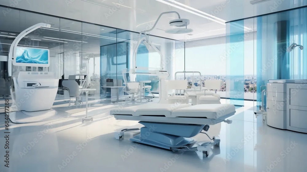 The interior of a modern medical clinic, the future in treatment