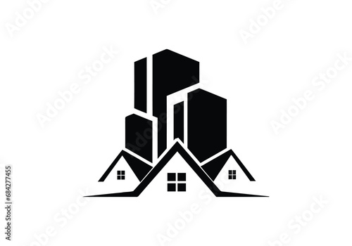 commercial, residential  logo Design vector Template. commercial residential  Logo Design. 