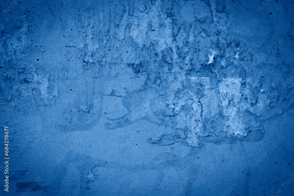 abstract blue background textured surface cement on the old walls.