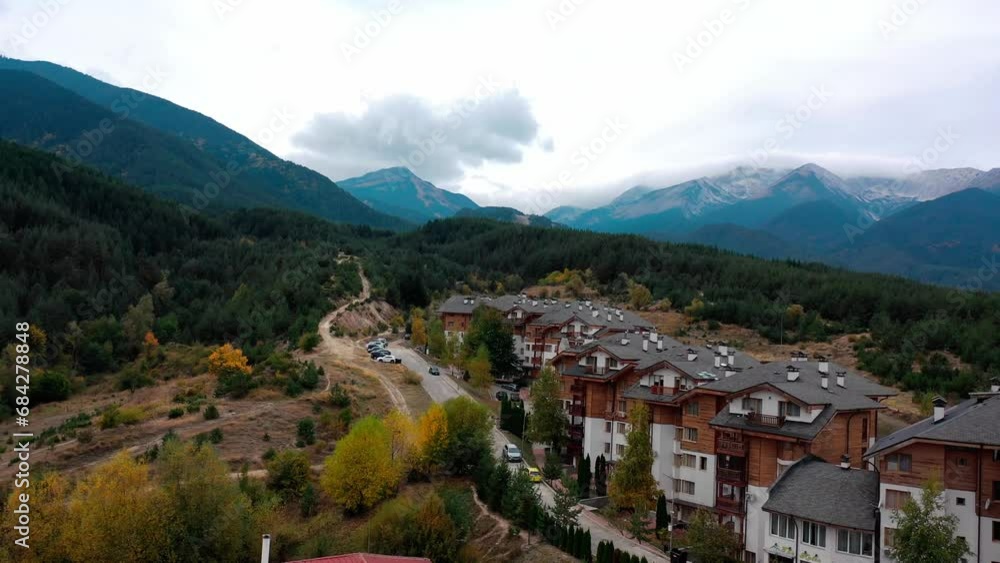Aerial view of famous ski resort of Bansko, Blagoevgrad Region, Bulgaria Aerial view of famous ski resort of Bansko, Blagoevgrad Region, Bulgaria