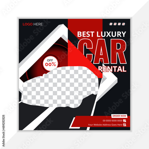 Luxury car social media post design