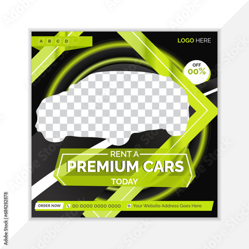 Luxury car social media post design
