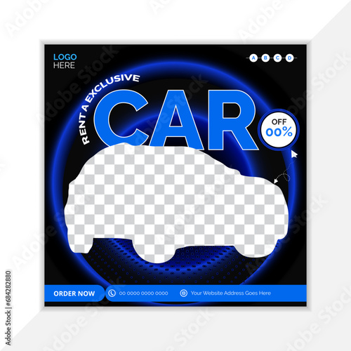 Luxury car social media post design