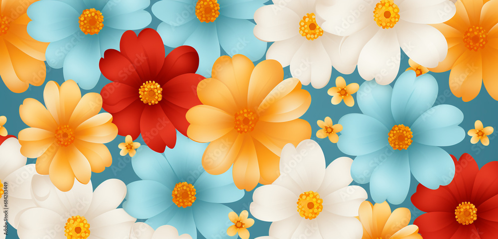 seamless background with flowers seamless background with flowers
