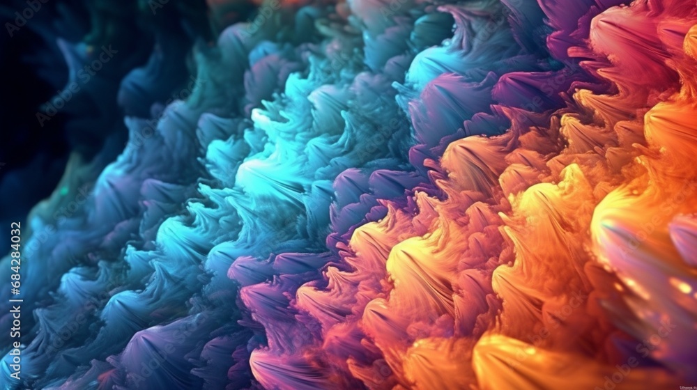 beautiful fractal background.Generative AI